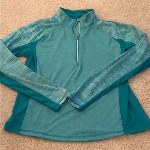 1/2 zip athletic long sleeve tee